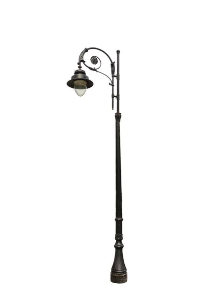 Вулична Лампа Пост Старовинному Ретро Стилі Білому Тлі Відсічного Контуру — стокове фото