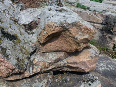 Rocky Gri arka plan yakın plan. Yukarıdan görüntüle