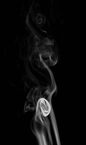 Fumo Bianco Sfondo Nero Fumo Luce Bianca — Foto Stock