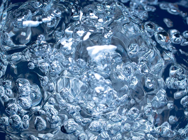 Blase Auf Der Wasseroberfläche Schwarze Oder Dunkle Oberfläche Blase Aus — Stockfoto