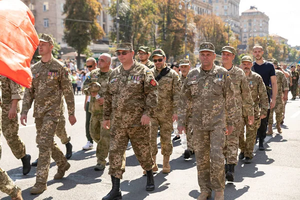 Independence Parade Kyiv Khreshchatyk Street 2019 — Stock Photo, Image