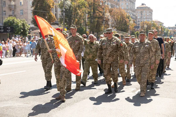 Kyiv Deki Bağımsızlık Yürüyüşü Khreshhatyk Caddesi 2019 — Stok fotoğraf