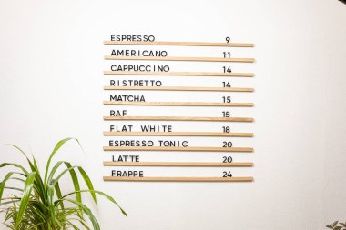 Menü Kurulu, Asılı Kafe Menüsü İmzası