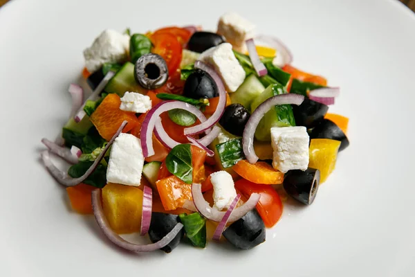 Delicious Salad Prepared Restaurant Chef Stock Photo