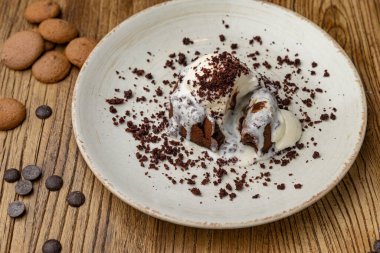 Çikolatalı fondan restoranında tatma.