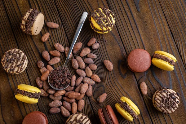 Kakao Desserts Hochwertige Schokolade Hintergrund — Stockfoto