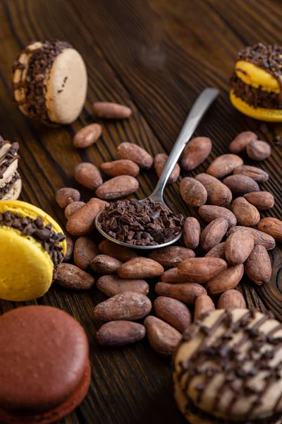 Десерты Какао Шоколад Премиум Класса Заднем Плане — стоковое фото