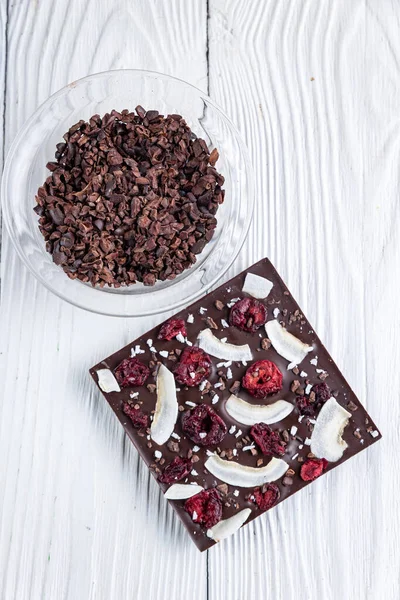 Десерты Какао Шоколад Премиум Класса Заднем Плане — стоковое фото