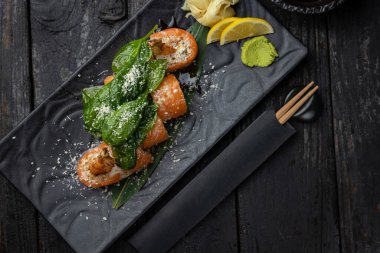 Japon restoranında nefis börekler.