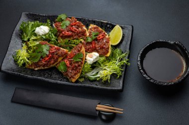 İtalyan restoranında nefis bir tartar.