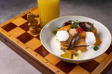 tasty, hearty breakfast at the hotel