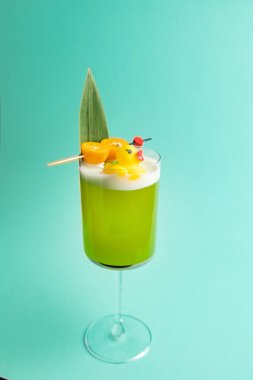 a beautiful alcoholic cocktail from the barman of the restaurant