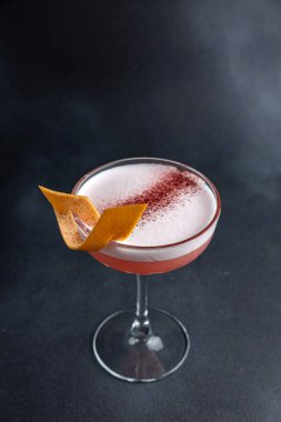 a beautiful alcoholic cocktail from the barman of the restaurant