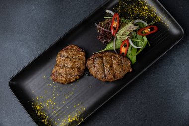 delicious meat on a plate from a restaurant