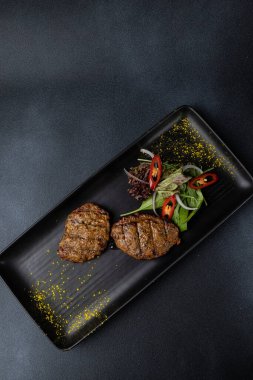 delicious meat on a plate from a restaurant