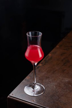 Beautiful and delicious alcoholic cocktails prepared at the bar by the bartender