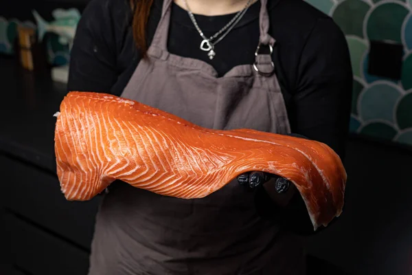 Chilled Salmon Fish Store — Foto de Stock