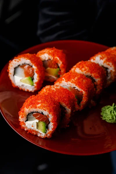 Delicious Sushi Prepared Chef — Stock Photo, Image