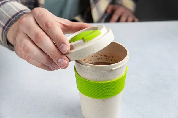 stock image delicious cocoa drink poured into a cup