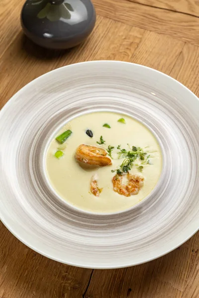 Deliciosa Sopa Mesa — Fotografia de Stock