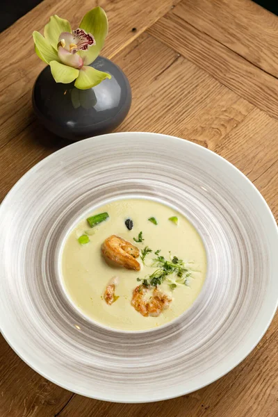 stock image delicious soup on the table