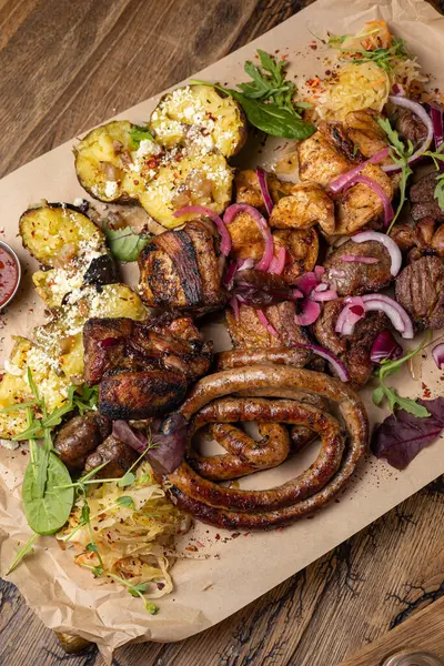 Stock image Delicious meat dishes close up