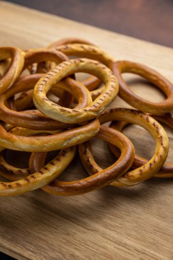 Tahtada nefis kurabiyeler. Kapat.