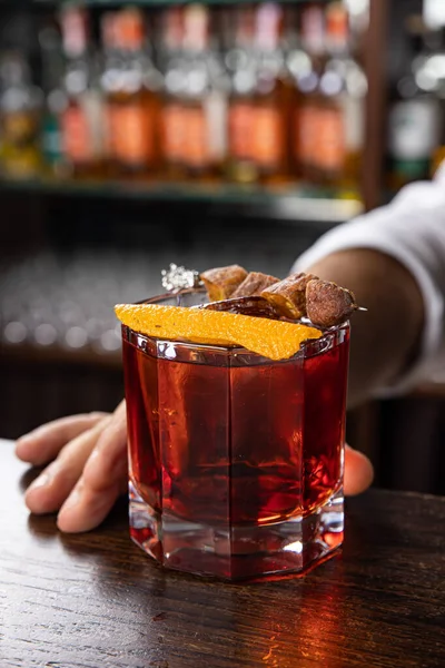 Een Heerlijke Alcoholische Cocktail Sluiten — Stockfoto