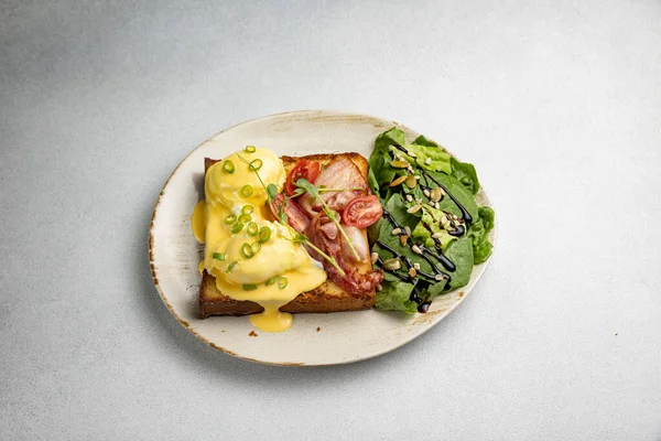 stock image Delicious breakfast from the restaurant. Close up