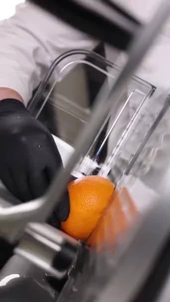 Chef Cooking Citrus Fruits Close — Stock Video
