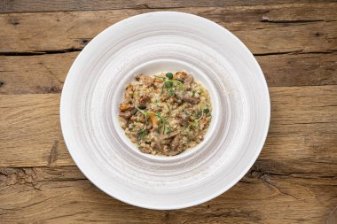 Delicious risotto in a restaurant 