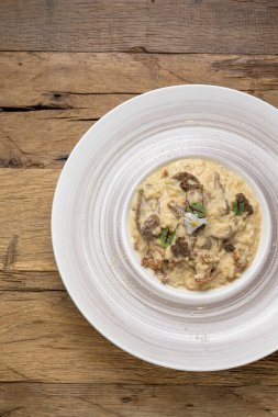 Delicious risotto in a restaurant 