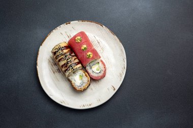 Japon mutfağı. Philadelphia 'nın çeşitli ekmekleri. Kapat.