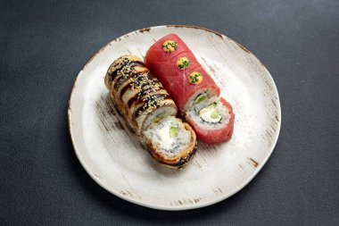 Japon mutfağı. Philadelphia 'nın çeşitli ekmekleri. Kapat.