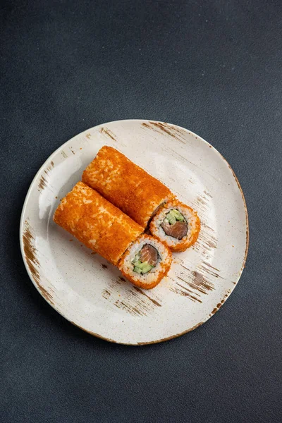 Delicious tuna roll, Japanese cuisine.  Close up