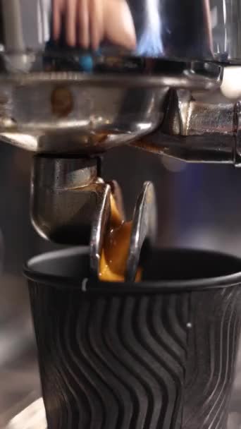Barista Bereidt Heerlijke Koffie — Stockvideo