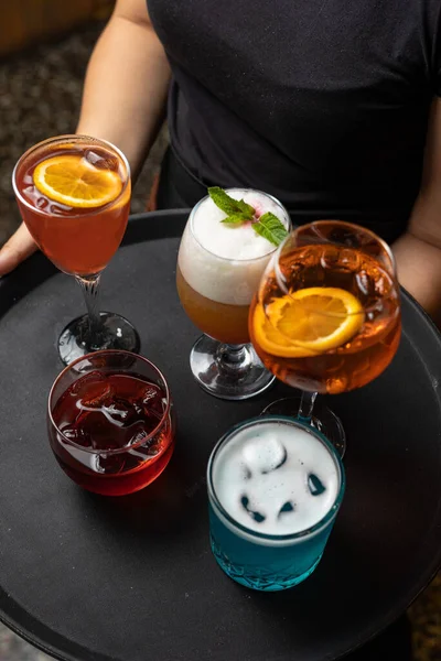 Alcoholic Cocktail Prepared Bartender — Stock Photo, Image