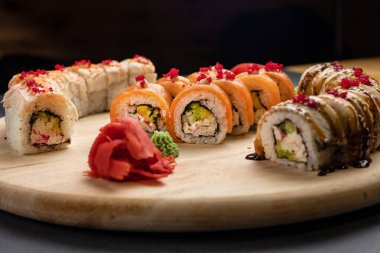 Japon restoranının lezzetli dürümleri.