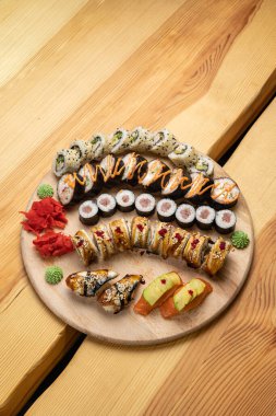 Japon restoranının lezzetli dürümleri.