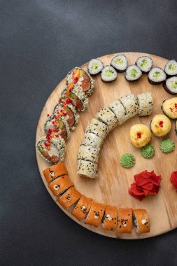 Japon restoranının lezzetli dürümleri.