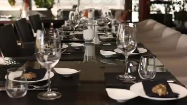 Service Førsteklasses Restaurant – Stock-video