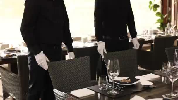 在高档餐厅服务 — 图库视频影像