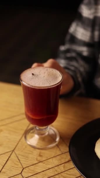 Mulled Wine Girl Hands — Stock Video
