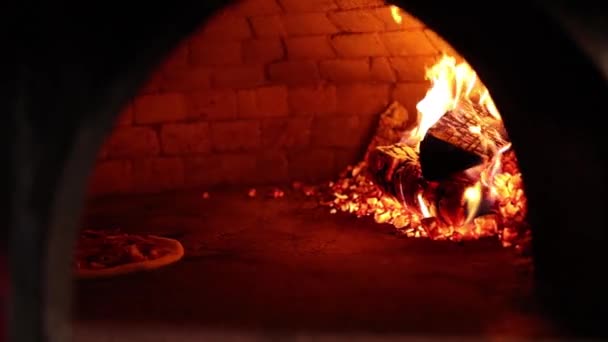 披萨是在烤箱里烤的 — 图库视频影像