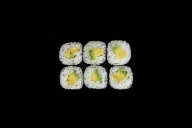 Lezzetli Japon yemekleri. Koyu arkaplan