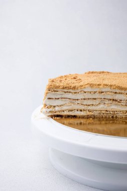 Restoranda nefis bir pasta. Yakın plan.