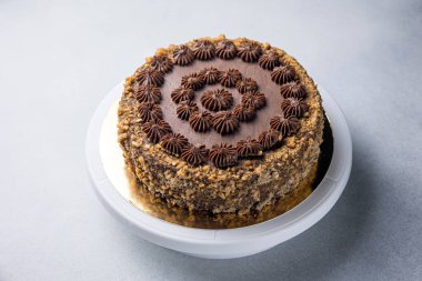 Restoranda nefis bir pasta. Yakın plan.