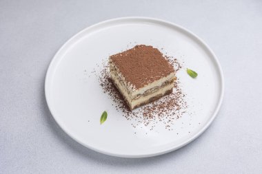 Lokantada lezzetli bir tatlı. Yakın çekimler