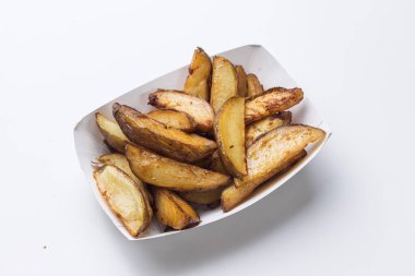 Lezzetli kızarmış patates. Yakın plan