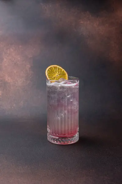 A delicious non-alcoholic cocktail. close up